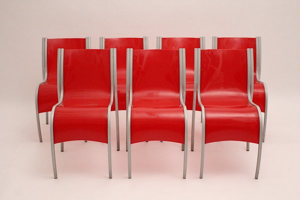 Italian Lounge Chairs by Ron Arad for Kartell, 1990s, Set of 7-NB-842394