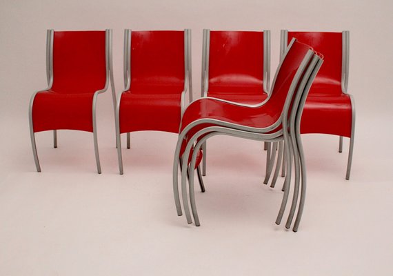 Italian Lounge Chairs by Ron Arad for Kartell, 1990s, Set of 7-NB-842394