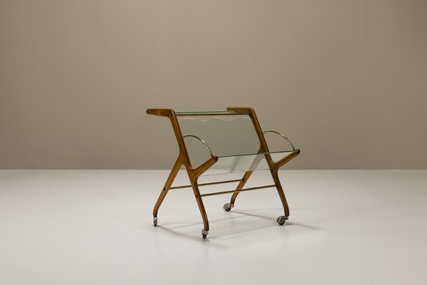 Italian Magazine Rack Trolley in the style of Ico Parisi, Italy, 1950s-UQV-1750268