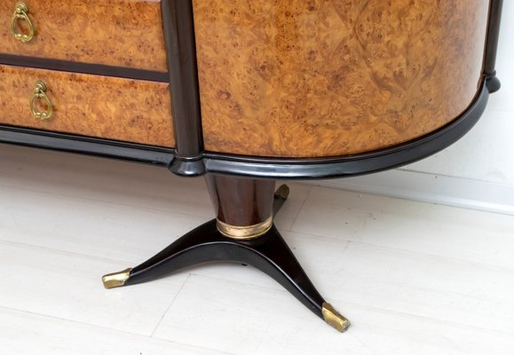 Italian Mahogany and Burr Walnut Sideboard / Bar from La Permanente Mobili Cantù, 1950s-FER-875641