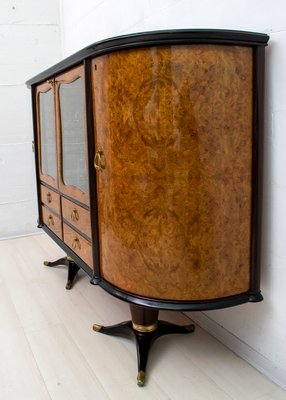 Italian Mahogany and Burr Walnut Sideboard / Bar from La Permanente Mobili Cantù, 1950s-FER-875641