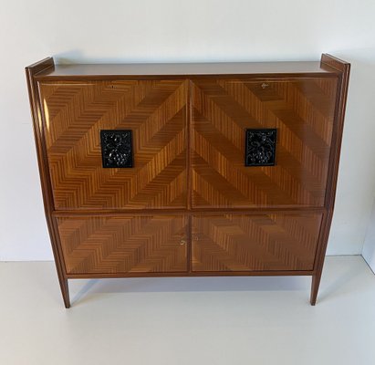 Italian Mahogany Cabinet Secretaire, 1950s-FF-802856