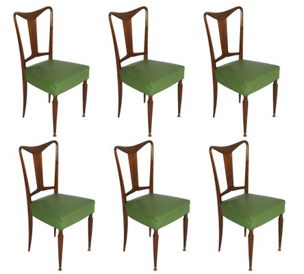 Italian Mahogany Dining Table & Chairs Set from Palazzi dell'Arte, 1940s, Set of 7-NJV-754172