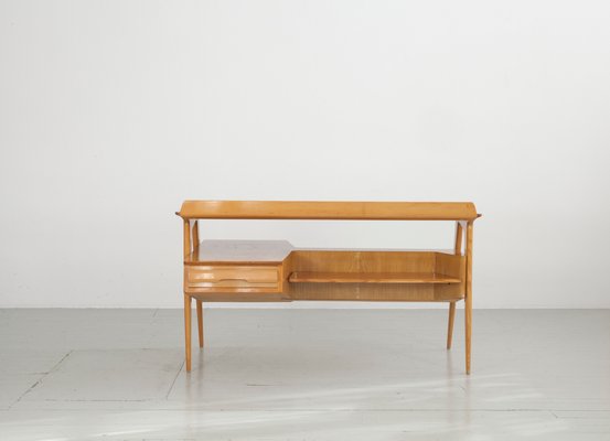 Italian Maple Desk with Bookshelf from Canturina del Mobile, 1950s-AA-867503