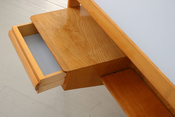 Italian Maple Desk with Bookshelf from Canturina del Mobile, 1950s-AA-867503