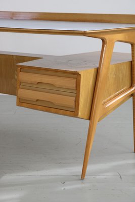 Italian Maple Desk with Bookshelf from Canturina del Mobile, 1950s-AA-867503