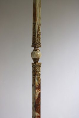 Italian Marble and Brass Standing Coat Rack, 1960s-OKN-2035929