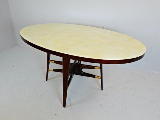 Italian Marble Glass Table, 1950-FGA-923481