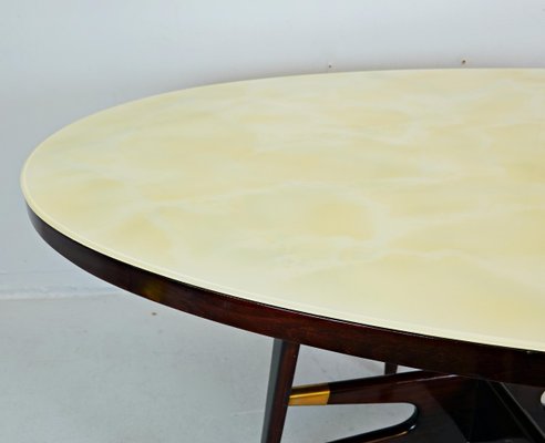 Italian Marble Glass Table, 1950-FGA-923481