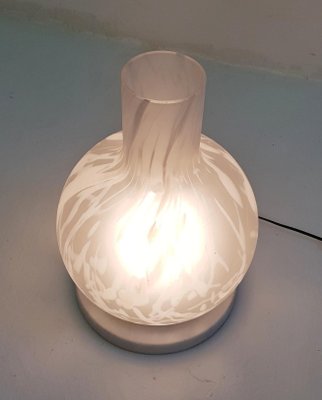 Italian Marble & Glass Table Lamp, 1960s-FO-589292