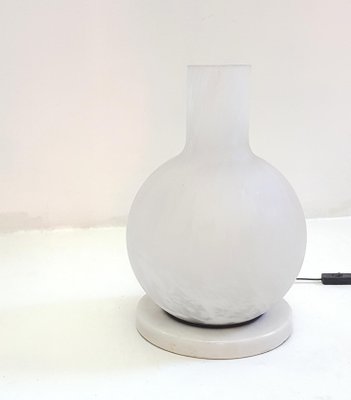 Italian Marble & Glass Table Lamp, 1960s-FO-589292