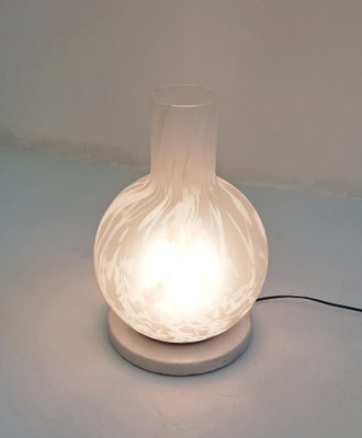 Italian Marble & Glass Table Lamp, 1960s-FO-589292