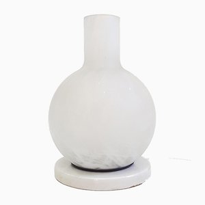 Italian Marble & Glass Table Lamp, 1960s-FO-589292