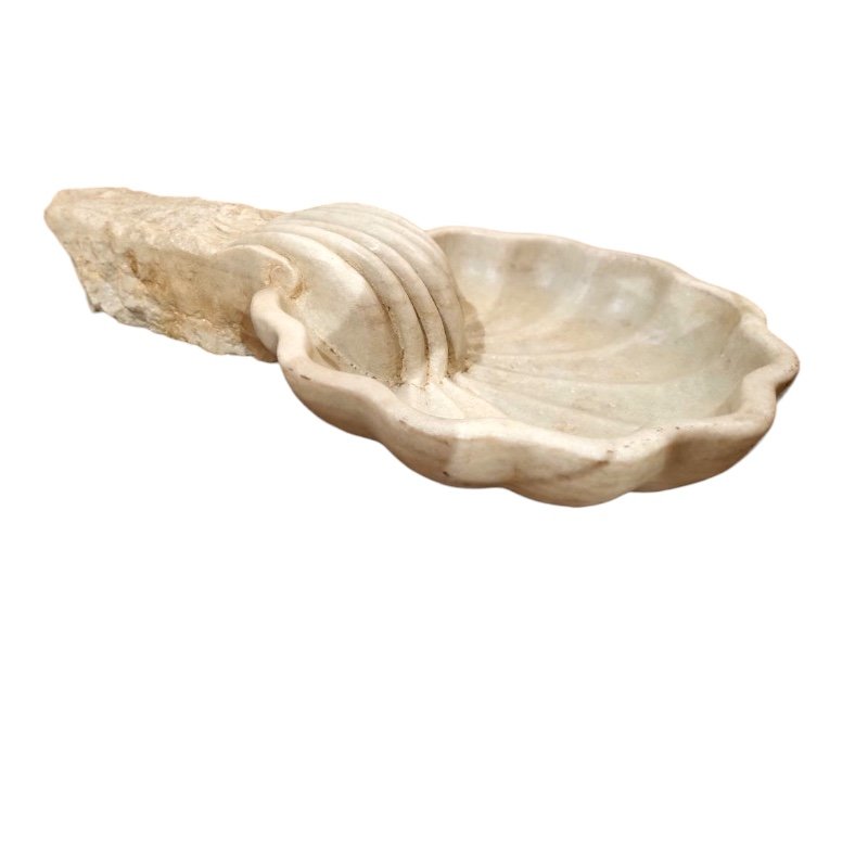 Italian Marble Shell Washbasin Sculpture, 1980s