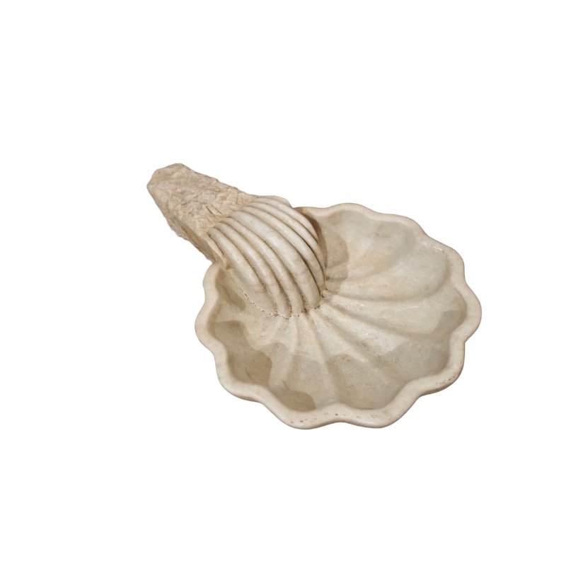 Italian Marble Shell Washbasin Sculpture, 1980s