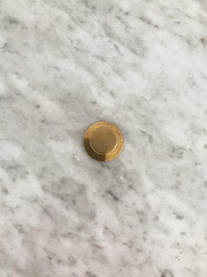 Italian Marble Table in Carrara and Brass, 1970s-CC-1610729