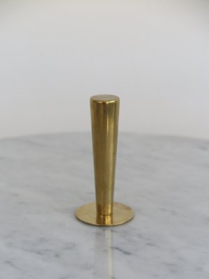 Italian Marble Table in Carrara and Brass, 1970s-CC-1610729