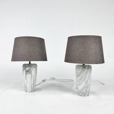 Italian Marble Table Lamps, 1980s, Set of 2-RMX-1790391