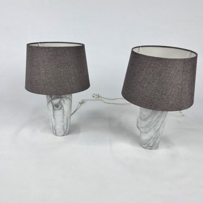 Italian Marble Table Lamps, 1980s, Set of 2-RMX-1790391