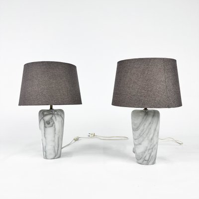 Italian Marble Table Lamps, 1980s, Set of 2-RMX-1790391