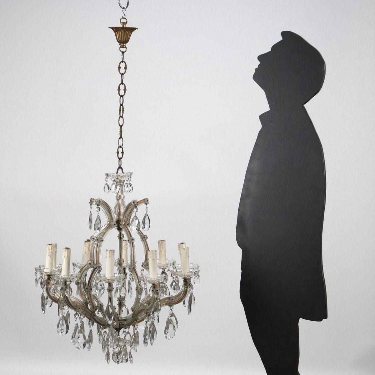 Italian Maria Theresa Style Chandelier in Glass