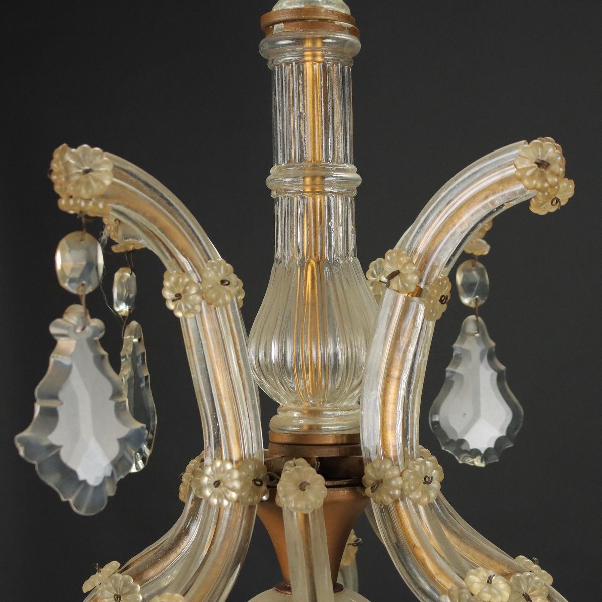 Italian Maria Theresa Style Chandelier in Glass