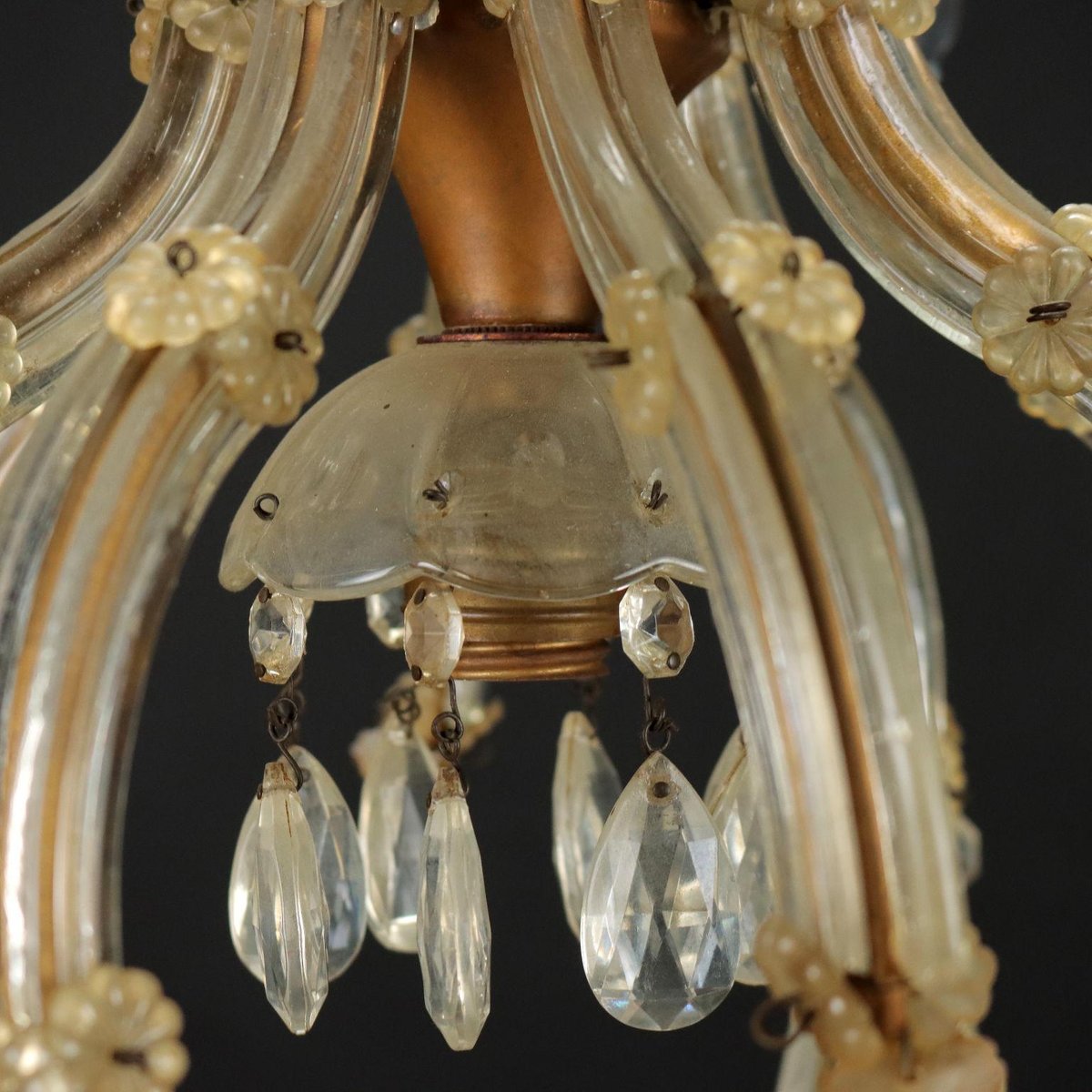 Italian Maria Theresa Style Chandelier in Glass