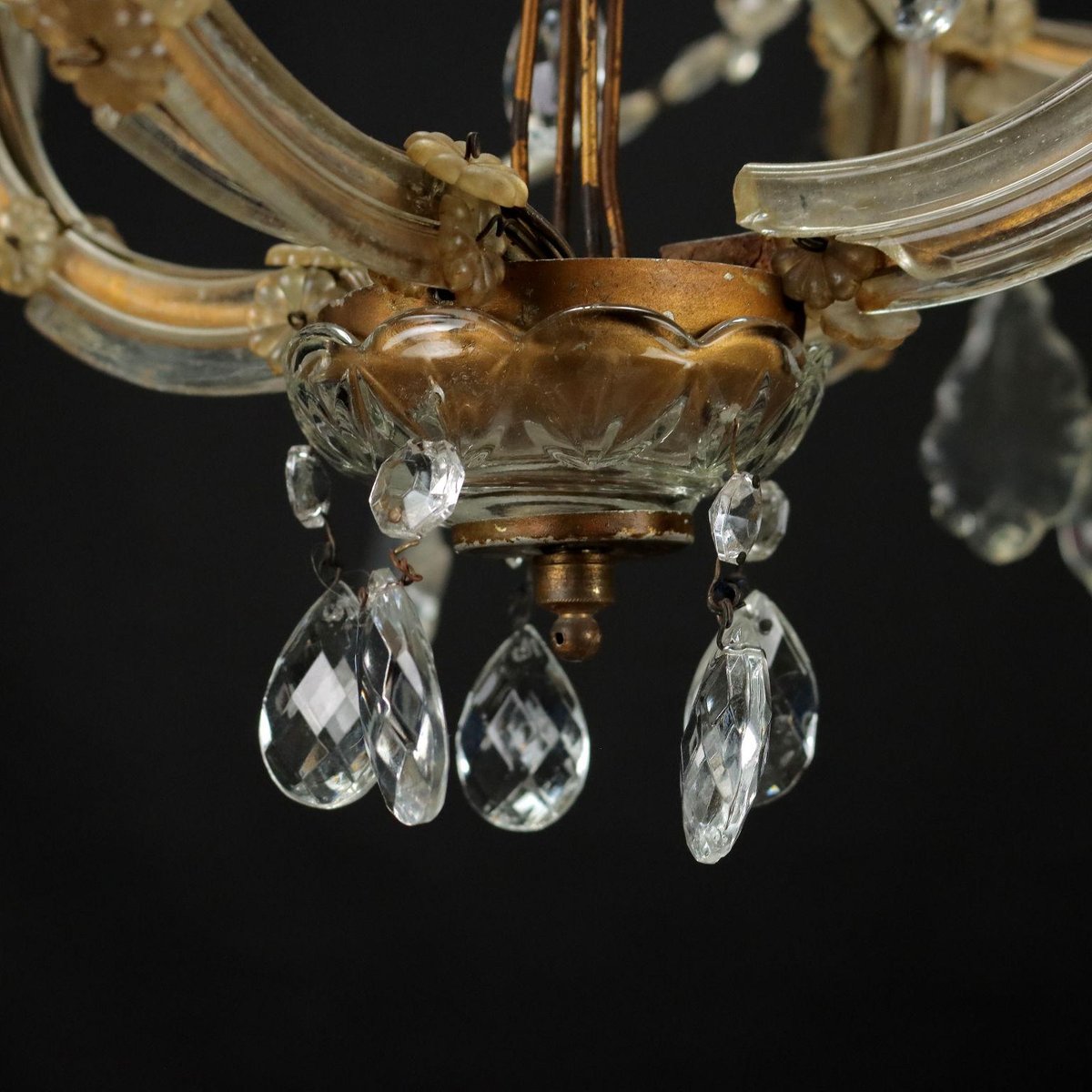 Italian Maria Theresa Style Chandelier in Glass