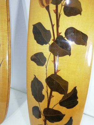 Italian Marqueterie Panels in Wood, 1950s, Set of 2-HNE-1318781