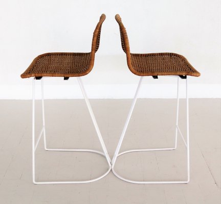 Italian Mesh and Metal Barstools, 1980s, Set of 2-VNE-929112