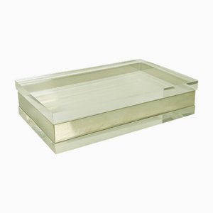 Italian Metal & Acrylic Glass Box, 1970s-RD-2041086