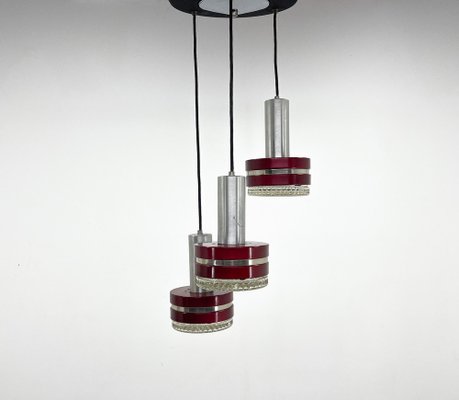 Italian Metal & Glass Cascade Pendant, 1960s-TZ-1446602