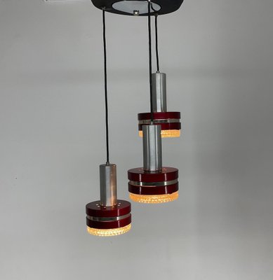 Italian Metal & Glass Cascade Pendant, 1960s-TZ-1446602