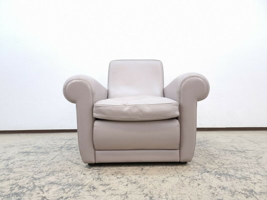 Italian Mickey Chair in Grey Leather from Baxter-BVM-1397481