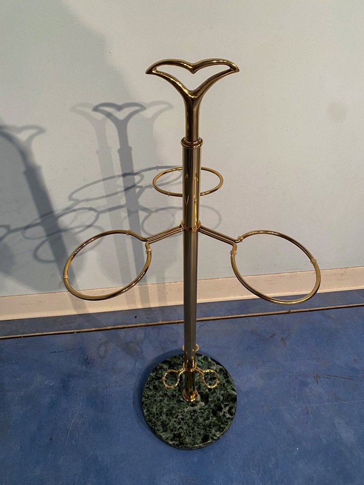 Italian Mid-Century Green Umbrella Stand with Cracked Effect, 1950s