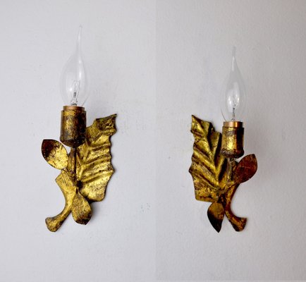 Italian Mid-Century Leaves Wall Lights, 1950s, Set of 2-EJE-1174611