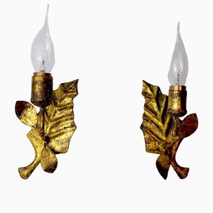 Italian Mid-Century Leaves Wall Lights, 1950s, Set of 2-EJE-1174611