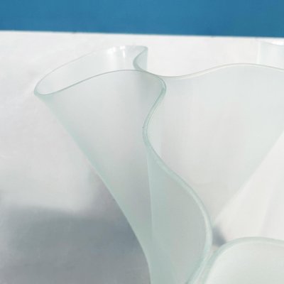 Italian Mid-Century Modern Cartoccio Vase in Satin Glass by Pietro Chiesa, 1940s-GDD-1265076