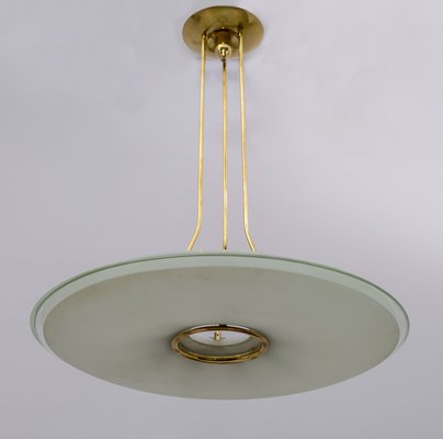 Italian Mid-Century Modern Ceiling Lamp by Max Ingrand for Fontana Arte, 1950s-FER-1166483