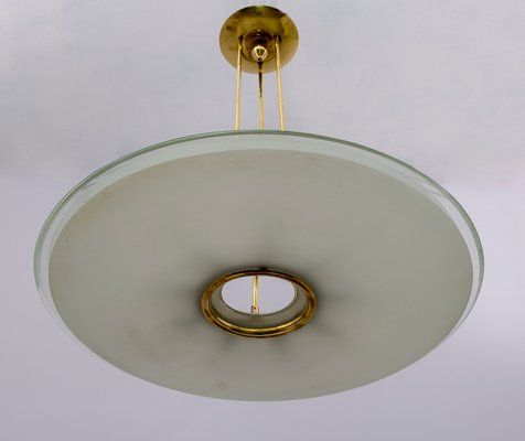 Italian Mid-Century Modern Ceiling Lamp by Max Ingrand for Fontana Arte, 1950s-FER-1166483