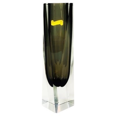 Italian Mid-Century Modern Gray Murano Glass Vase, 1970s-GDD-1328675