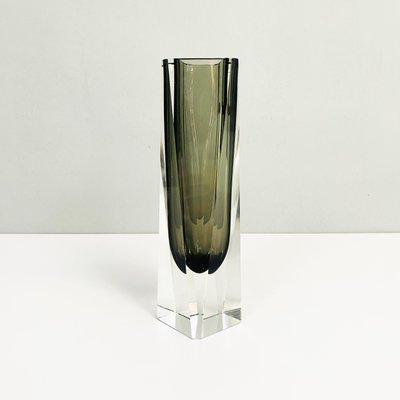 Italian Mid-Century Modern Gray Murano Glass Vase, 1970s-GDD-1328675