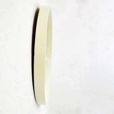 Italian Mid-Century Modern Round White Plastic Mirror, 1980s-GDD-1313688