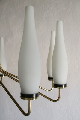 Italian Mid-Century Modern Ten Light Chandelier Attributed to Stilnovo, 1950s-MTX-1132629