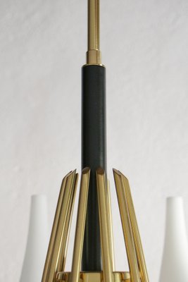 Italian Mid-Century Modern Ten Light Chandelier Attributed to Stilnovo, 1950s-MTX-1132629