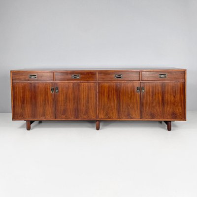 Italian Mid-Century Modern Wood Sideboard with Brass Handles attributed to Stildomus, 1960s-GDD-1823282