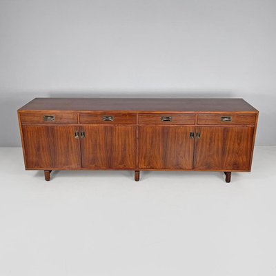 Italian Mid-Century Modern Wood Sideboard with Brass Handles attributed to Stildomus, 1960s-GDD-1823282