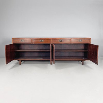 Italian Mid-Century Modern Wood Sideboard with Brass Handles attributed to Stildomus, 1960s-GDD-1823282