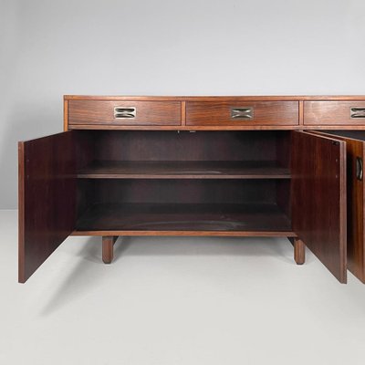 Italian Mid-Century Modern Wood Sideboard with Brass Handles attributed to Stildomus, 1960s-GDD-1823282