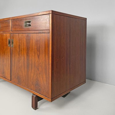 Italian Mid-Century Modern Wood Sideboard with Brass Handles attributed to Stildomus, 1960s-GDD-1823282